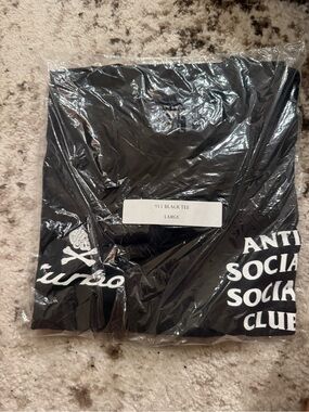 Anti Social Social Club Black T-Shirt with White Logo